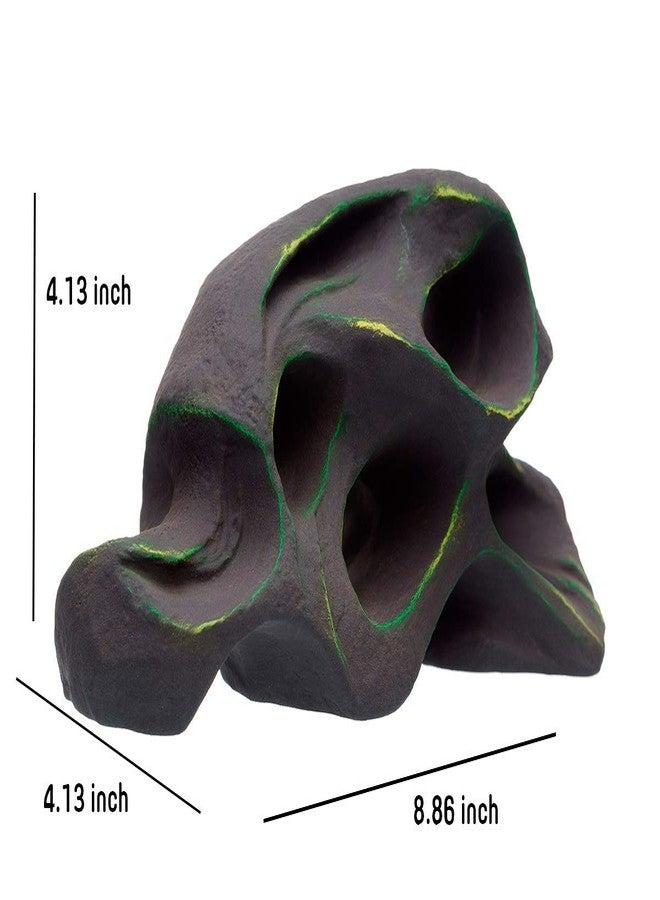 Plecoceramics كهف اختباء على شكل قرص العسل من بليكوسيراميكس لتزيين أحواض السمك، مناسب لأسماك البيتا والسيشيلد والبليكو - Image 3